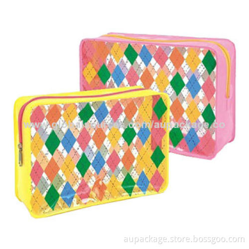 PVC Cosmetic Bags with 150D Lining, OEM Orders Welcomed